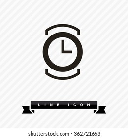 watch isolated minimal single flat icon. Time line vector icon for websites and mobile minimalistic flat design.