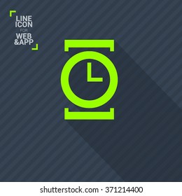 watch isolated minimal single flat icon. Time line vector icon for websites and mobile minimalistic flat design.