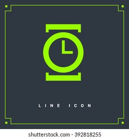 watch isolated minimal single flat icon. Time line vector icon for websites and mobile minimalistic flat design.