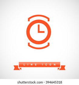 watch isolated minimal single flat icon. Time line vector icon for websites and mobile minimalistic flat design.