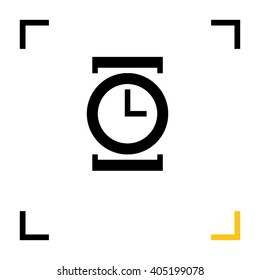 watch isolated minimal single flat icon. Time line vector icon for websites and mobile minimalistic flat design.
