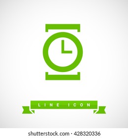 watch isolated minimal single flat icon. Time line vector icon for websites and mobile minimalistic flat design.