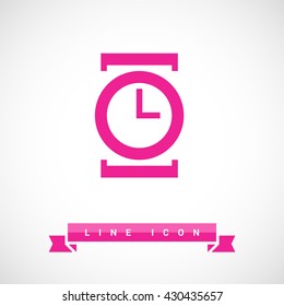 watch isolated minimal single flat icon. Time line vector icon for websites and mobile minimalistic flat design.