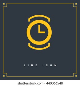 watch isolated minimal single flat icon. Time line vector icon for websites and mobile minimalistic flat design.