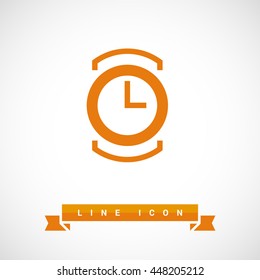 watch isolated minimal single flat icon. Time line vector icon for websites and mobile minimalistic flat design.