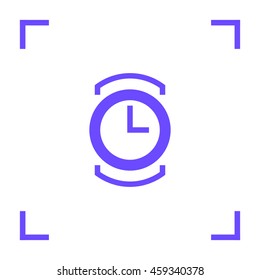 watch isolated minimal single flat icon. Time line vector icon for websites and mobile minimalistic flat design.