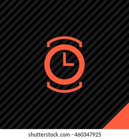 watch isolated minimal single flat icon. Time line vector icon for websites and mobile minimalistic flat design.