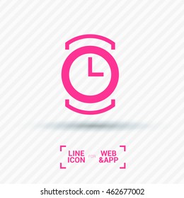 watch isolated minimal single flat icon. Time line vector icon for websites and mobile minimalistic flat design.