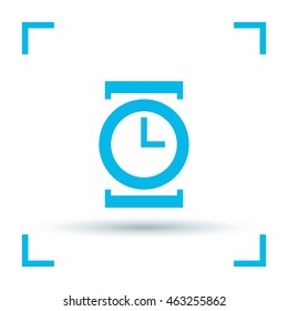 watch isolated minimal single flat icon. Time line vector icon for websites and mobile minimalistic flat design.