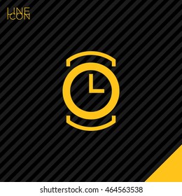 watch isolated minimal single flat icon. Time line vector icon for websites and mobile minimalistic flat design.