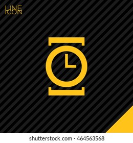watch isolated minimal single flat icon. Time line vector icon for websites and mobile minimalistic flat design.