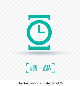watch isolated minimal single flat icon. Time line vector for websites and mobile minimalistic  design.