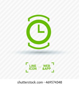 watch isolated minimal single flat icon. Time line vector icon for websites and mobile minimalistic flat design.