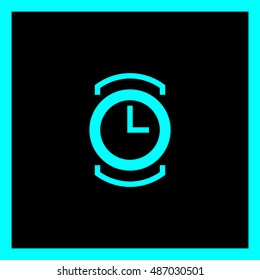watch isolated minimal single flat icon. Time line vector icon for websites and mobile minimalistic flat design.