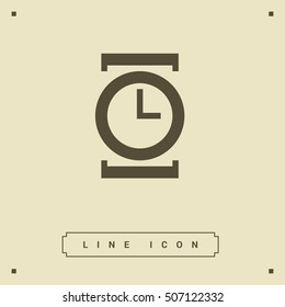 watch isolated minimal single flat icon. Time line vector icon for websites and mobile minimalistic flat design.
