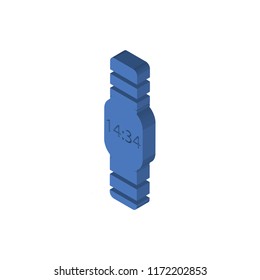 Watch isometric left top view 3D icon