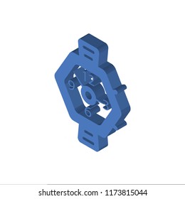 Watch isometric left top view 3D icon