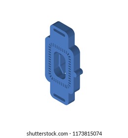 Watch isometric left top view 3D icon