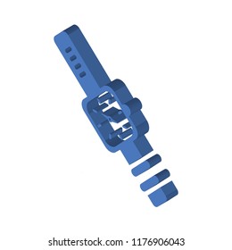 Watch isometric left top view 3D icon