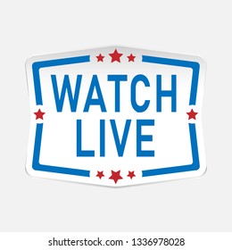 watch life paper web lable badge isolated