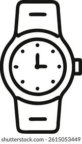 watch line art vector icon