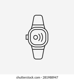 watch line icon