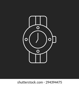 watch line icon