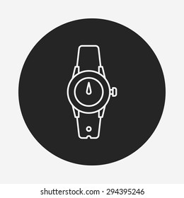 watch line icon