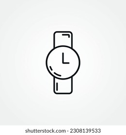 Watch line icon. Watch outline icon.