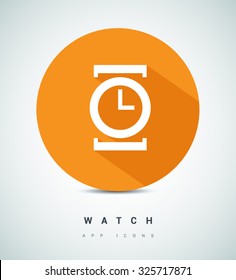 Watch line isolated minimal single flat linear icon in color. Line vector icon for websites and mobile minimalistic flat design. Modern trend concept design style illustration symbol