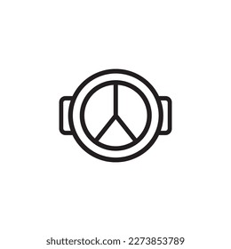 watch line logo design template vector illustration
