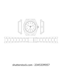 Watch Line Work with strap watch repairing shop