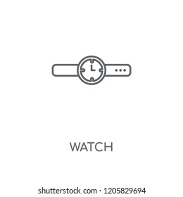 Watch linear icon. Watch concept stroke symbol design. Thin graphic elements vector illustration, outline pattern on a white background, eps 10.