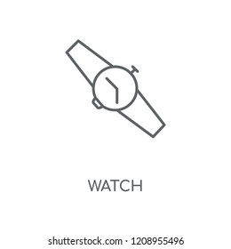 Watch linear icon. Watch concept stroke symbol design. Thin graphic elements vector illustration, outline pattern on a white background, eps 10.