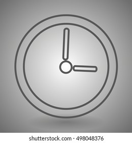 watch linear icon vector illustration on gray background.