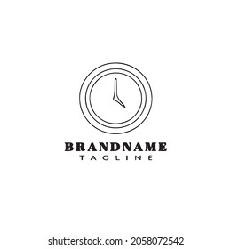 watch logo design template icon modern black vector illustration