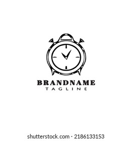 Design-Vorlage für das Logo auf der Uhr - moderne, schwarze Vektorgrafik