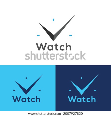 Watch Logo Design Template. Vector Illustration
