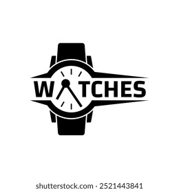 Montre logo avec des mains ressemblant à la lettre a