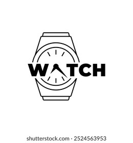Montre logo avec des mains ressemblant à la lettre a