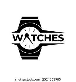 Montre logo avec des mains ressemblant à la lettre a