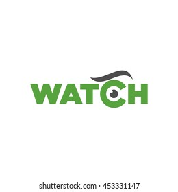 watch logo vector. eye logo vector.