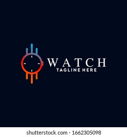 Idea de diseño de plantillas de vectores de logotipos Watch