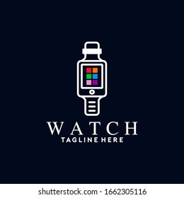 Watch Logo Vector Template Design Idea