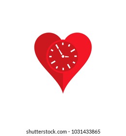 Watch Love Logo Icon Design