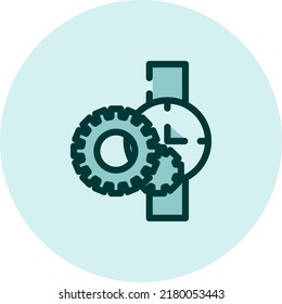 Watch Making Service, Illustration, Vector On A White Background.