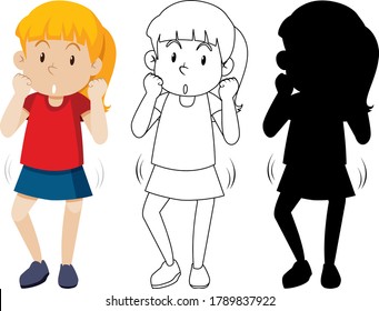 Watch me nae nae dance with its outline and silhouette illustration