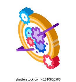 watch mechanism icon vector. isometric watch mechanism sign. color isolated symbol illustration
