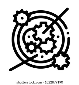 watch mechanism icon vector. watch mechanism sign. isolated contour symbol illustration