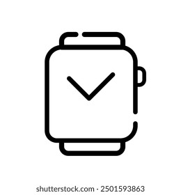 Watch with minimal icon and vector line art